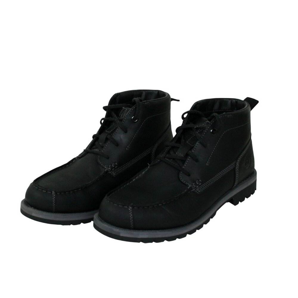 Timberland Mens Black Leather Grantly Moc Toe Chukka Ankle Boots US Size 10